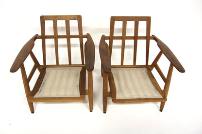 Poltrone coppia "Cigarr Chair, GE-240" Hans J Wegner design danese vintage anni 50 | sw29197