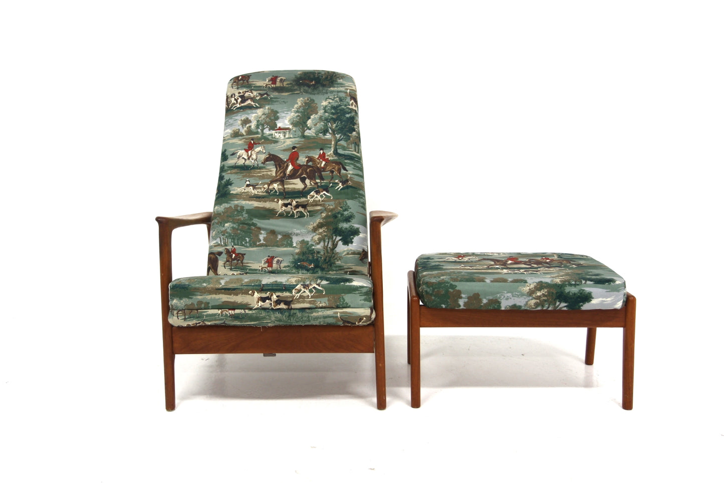 Poltrona e poggiapiedi SIESTA Folke Ohlsson design svedese vintage 1960 | sw29269