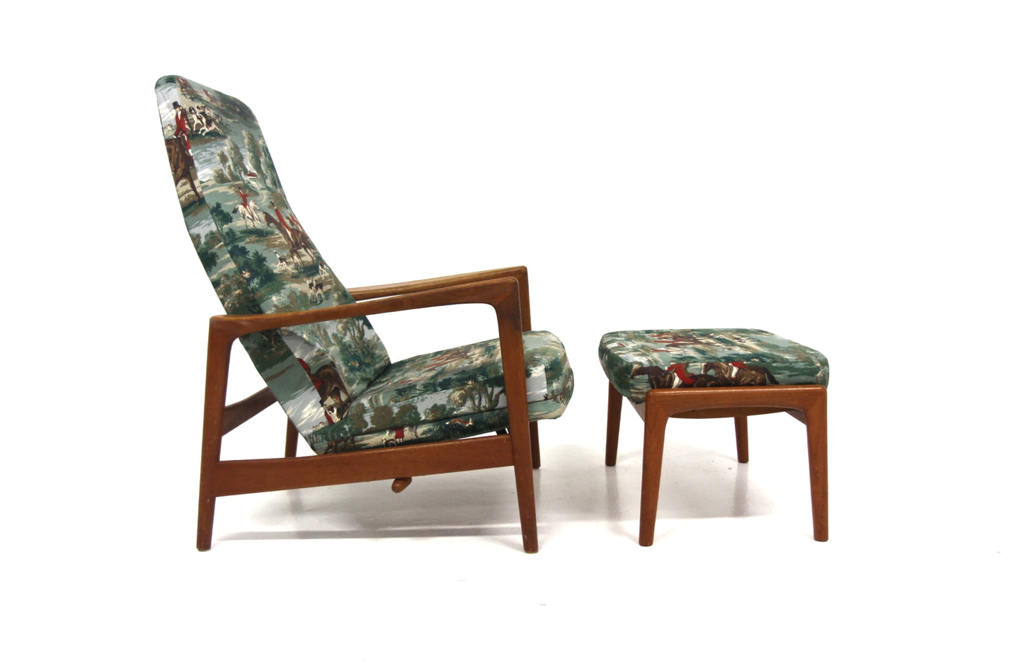 Poltrona e poggiapiedi SIESTA Folke Ohlsson design svedese vintage 1960 | sw29269