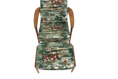 Poltrona e poggiapiedi SIESTA Folke Ohlsson design svedese vintage 1960 | sw29269