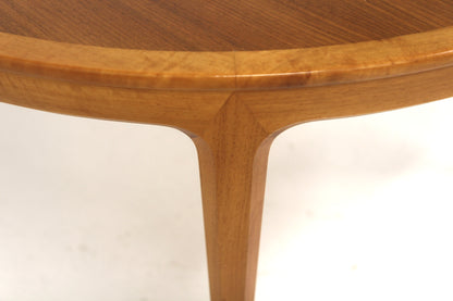 Tavolo tondo "Facett 3-132" Bertil Fridhagen design svedese anni 60 | noce | sw29300