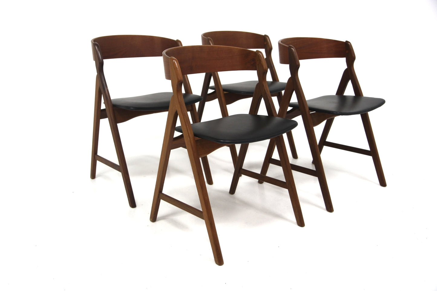4 Sedie "Model 71" Henning Kjaernulf design danese vintage anni 50 | sw29361