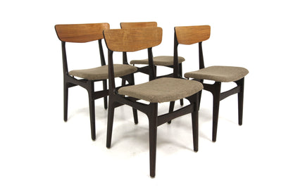 Sedie set di 4 palissandro design svedese vintage anni 50 | sw29387