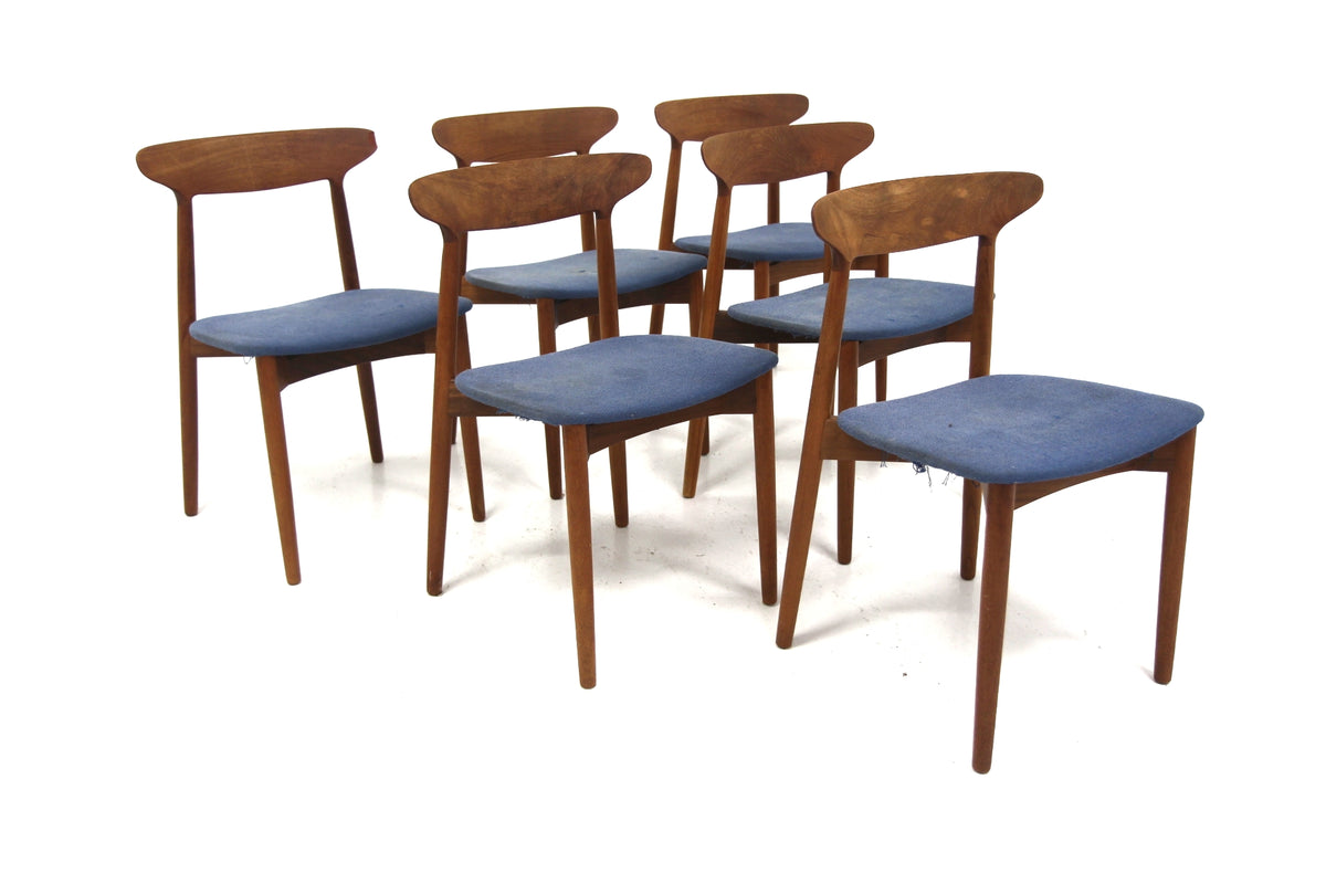Sedie set di 6 "Model 59" Harry Østergaard  design danese anni 50 | sw29419