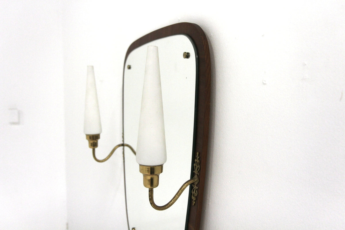 Specchio con lampade 76cm vintage design danese anni 50 | sw29443