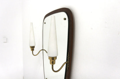 Specchio con lampade 76cm vintage design danese anni 50 | sw29443