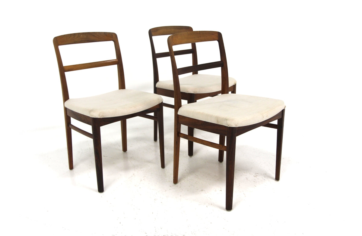Sedie set di 3 Ib Kofod Larsen design danese vintage anni 60 | sw29445