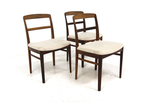 Sedie set di 3 Ib Kofod Larsen design danese vintage anni 60 | sw29445