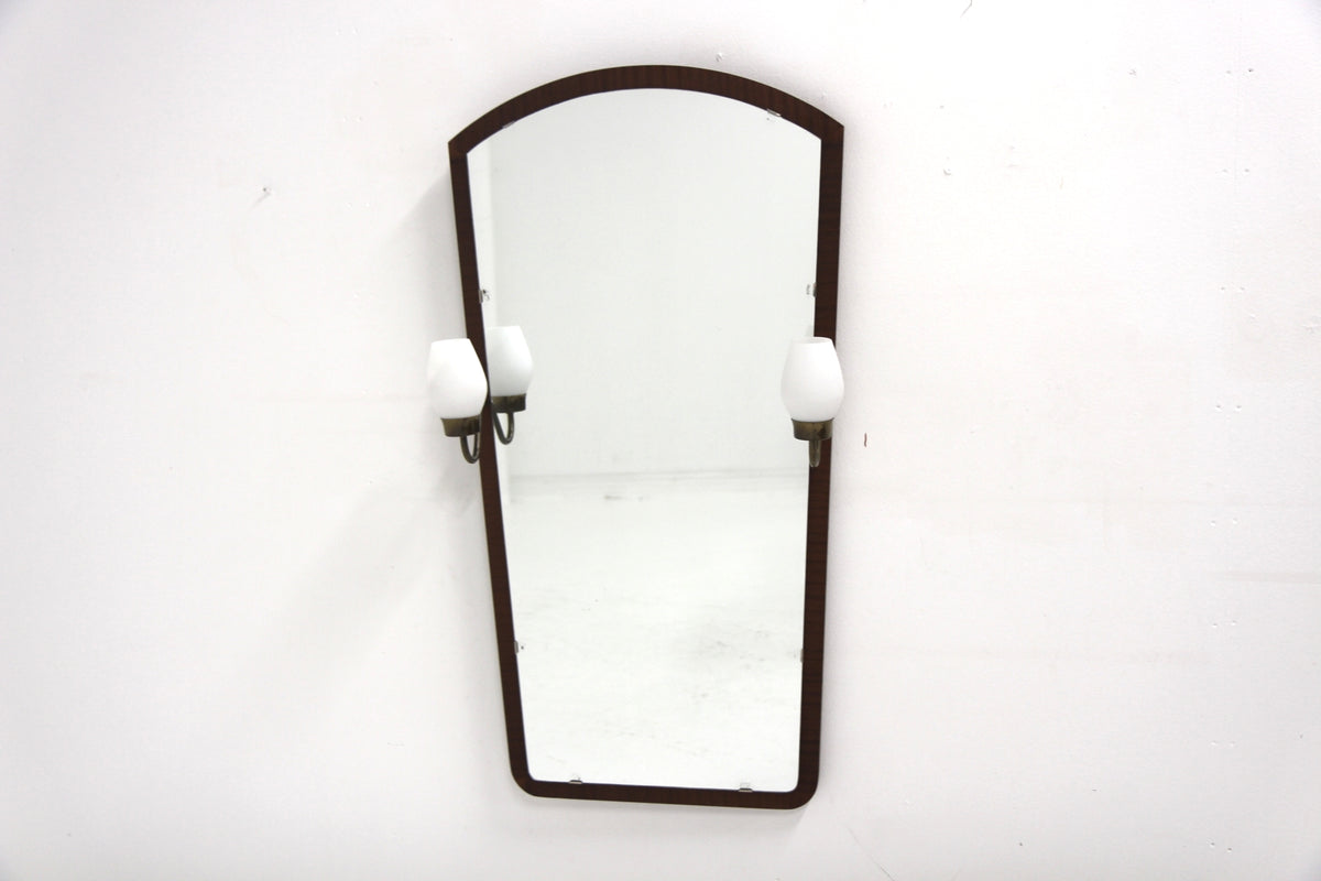 Specchio con lampade 105cm vintage design danese anni 50 | sw29489