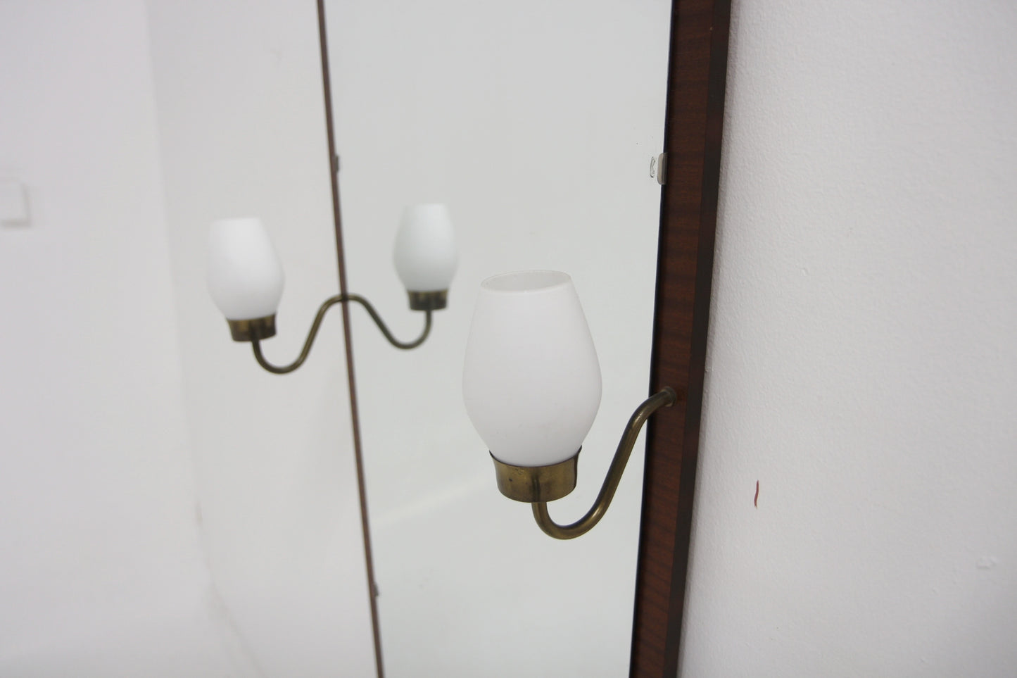 Specchio con lampade 105cm vintage design danese anni 50 | sw29489