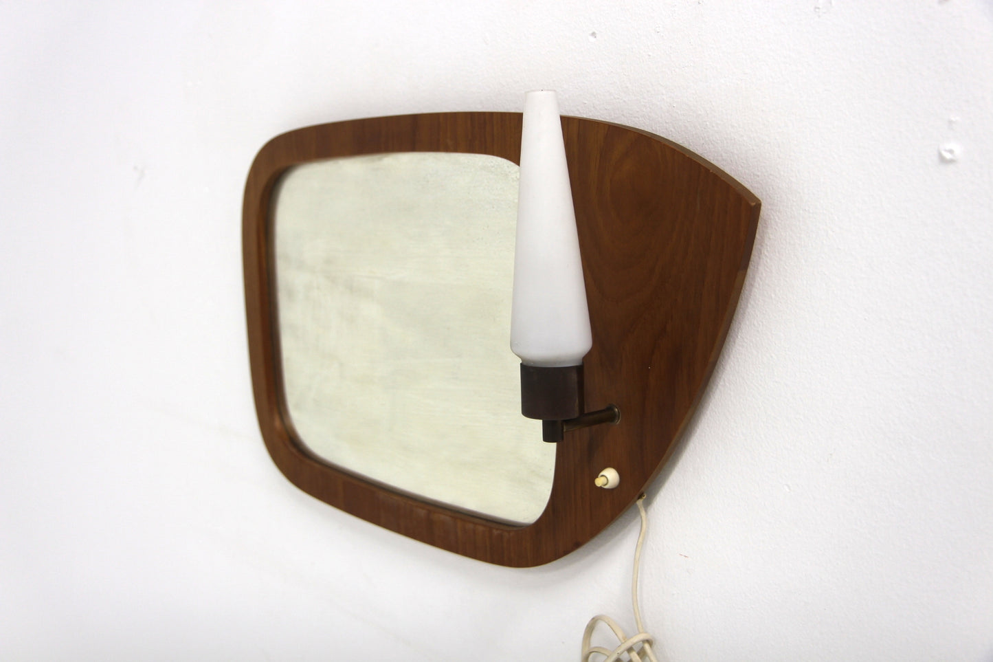 Specchio con lampada vintage design danese anni 50 | sw29494