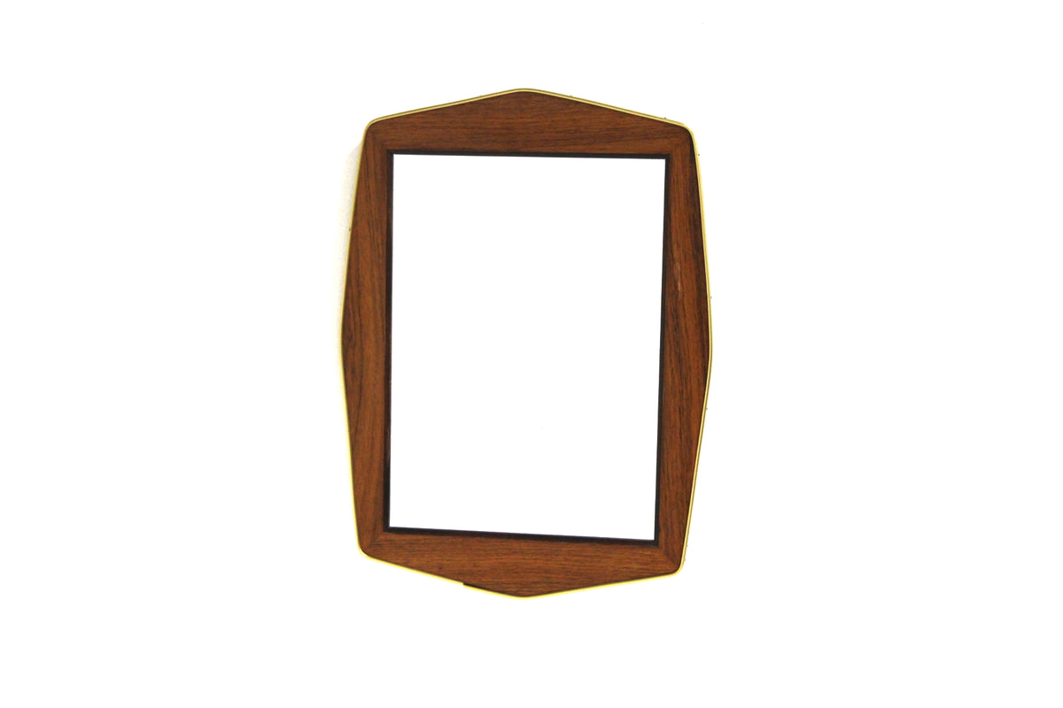 Specchio palissandro 51cm vintage design svedese anni 60 | sw29559