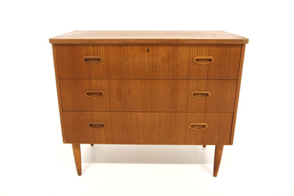 Cassettiera 3 cassetti teak design danese vintage anni 50 | sw29569
