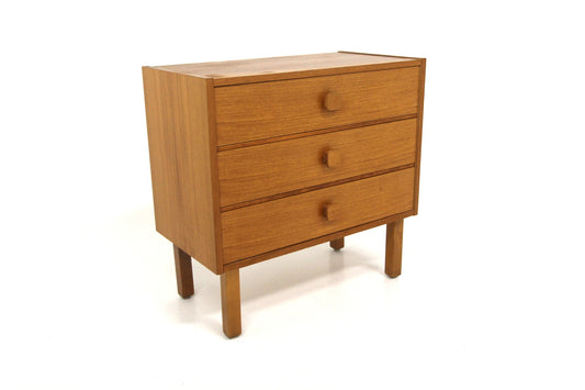 Comodino 3 cassetti teak design danese vintage anni 60 | sw29576