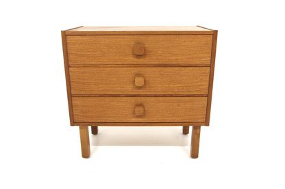 Comodino 3 cassetti teak design danese vintage anni 60 | sw29576