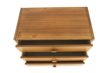 Comodino 3 cassetti teak design danese vintage anni 60 | sw29576
