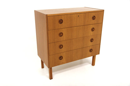 Cassettiera 4 cassetti teak design danese vintage anni 60 | sw29582