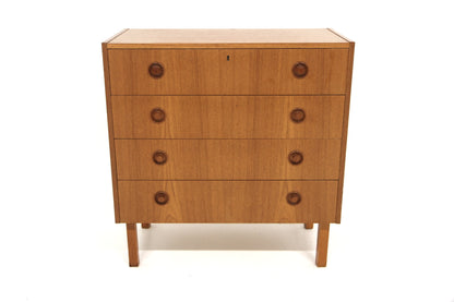 Cassettiera 4 cassetti teak design danese vintage anni 60 | sw29582