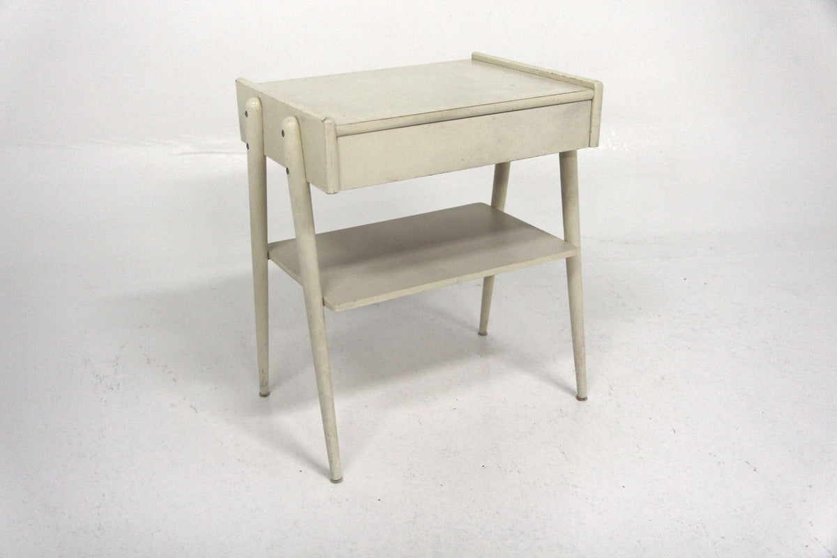 Comodino bianco AB Carlström & Co Möbelfabrik design svedese anni 60 | sw29589