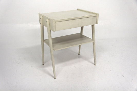 Comodino bianco AB Carlström & Co Möbelfabrik design svedese anni 60 | sw29589
