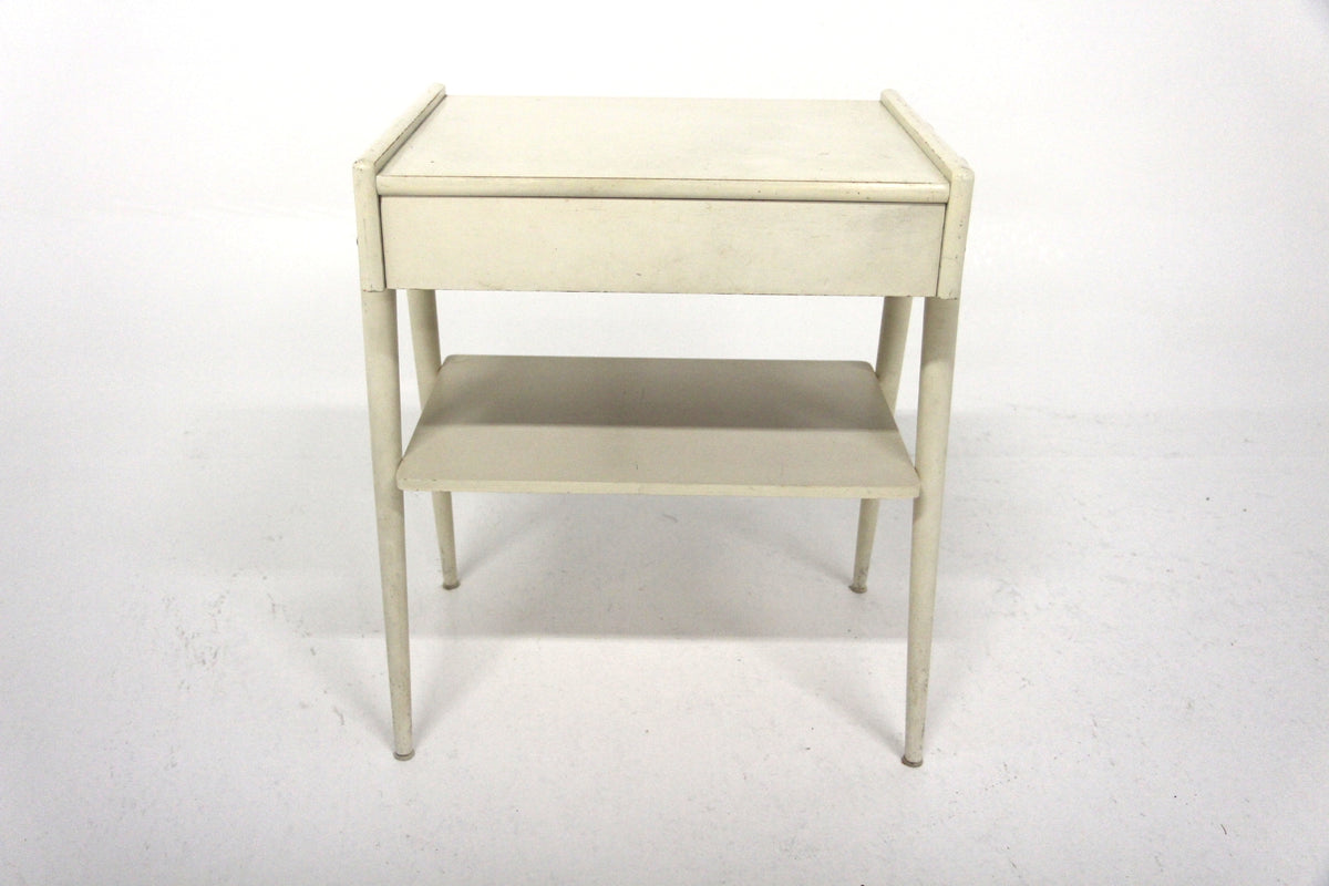 Comodino bianco AB Carlström & Co Möbelfabrik design svedese anni 60 | sw29589