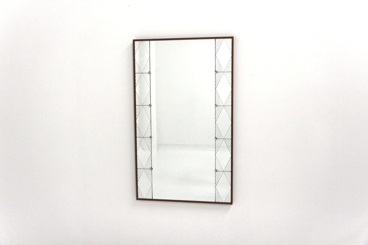 Specchio 102cm vintage design svedese anni 50 | sw29594