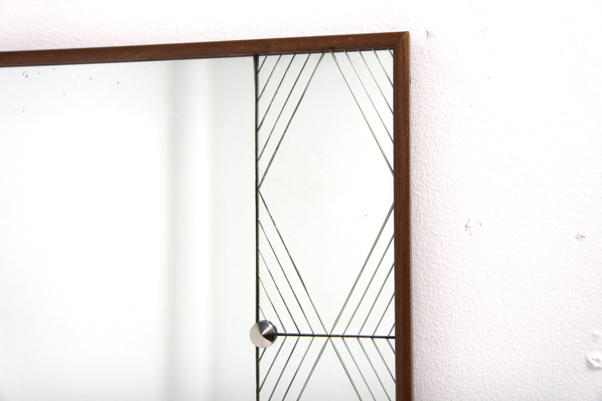 Specchio 102cm vintage design svedese anni 50 | sw29594