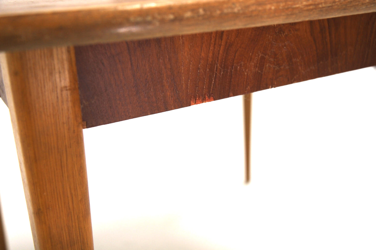 Tavolo Svedese Vintage 1950 Quadrato Teak e Quercia | Ø100 | 100sw29600