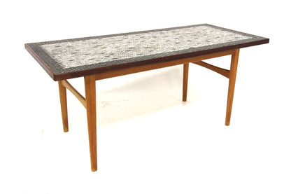 Tavolino teak e ceramica design svedese vintage anni 50 | sw29645