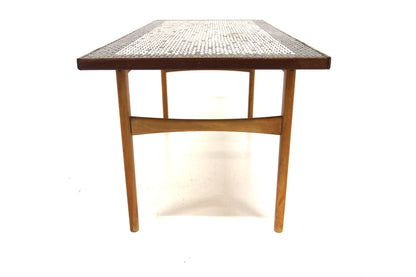 Tavolino teak e ceramica design svedese vintage anni 50 | sw29645