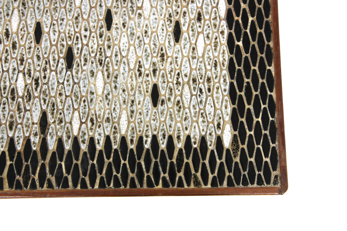 Tavolino teak e ceramica design svedese vintage anni 50 | sw29645