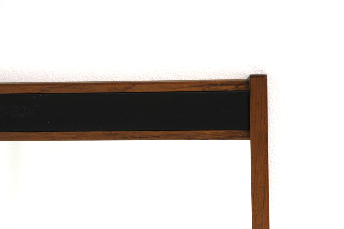 Specchio 115cm palissandro e pelle  vintage design svedese anni 60 | sw29647