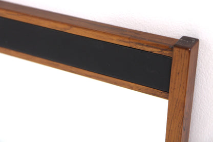 Specchio 115cm palissandro e pelle  vintage design svedese anni 60 | sw29647