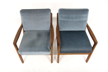 Coppia Poltrone Senator di Ole Wanscher design danese anni 60 | sw29685