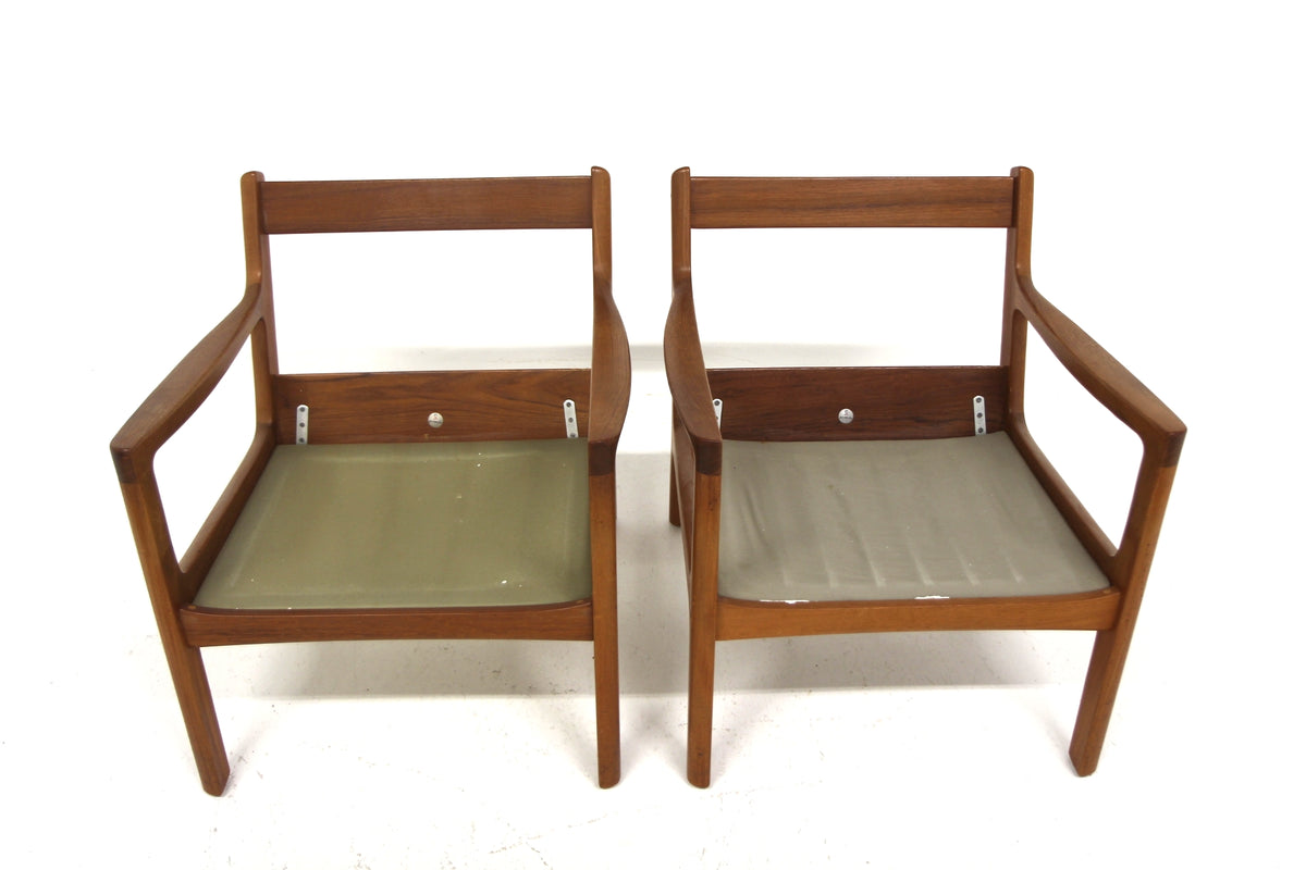 Coppia Poltrone Senator di Ole Wanscher design danese anni 60 | sw29685