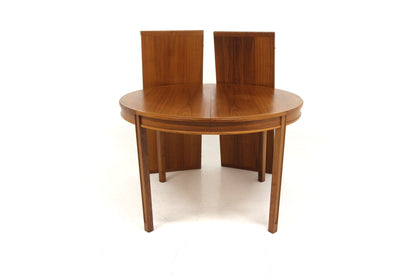 Tavolo rotondo noce Ø111 cm Bertil Fridhagen design vintage svedese anni 60 | sw29711