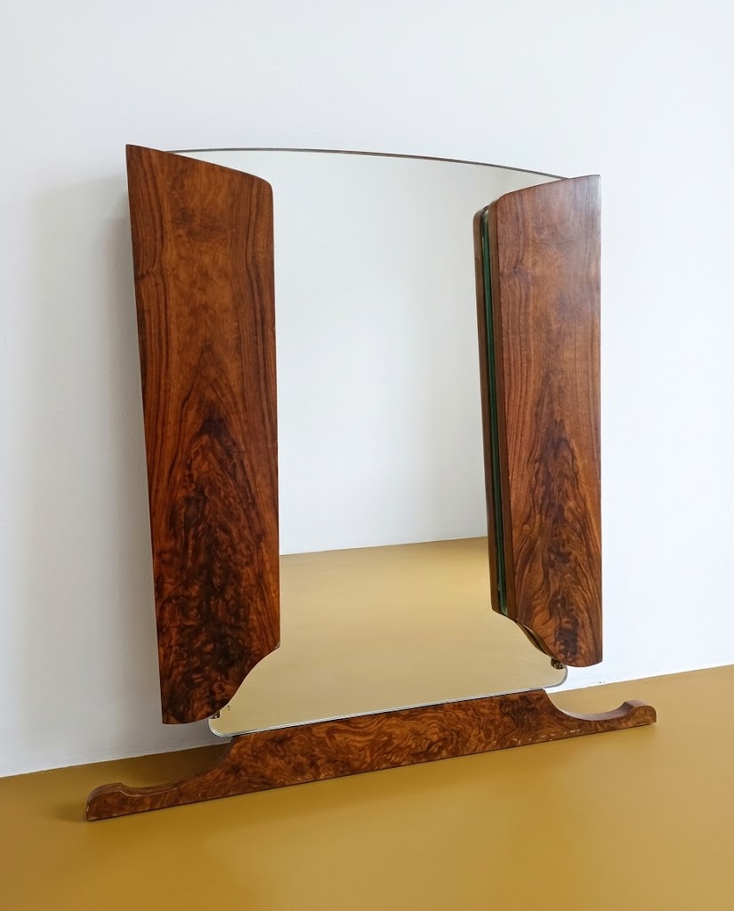 Specchio design danese vintage anni 60 palissandro | 93vnt6