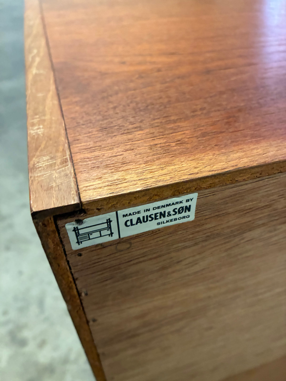 Sideboard per Clausen & Søn in teak 105cm design svedese vintage 1960 | fz10250