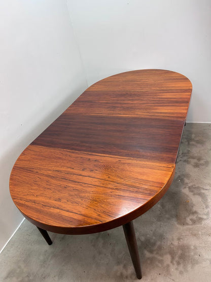 Tavolo rotondo palissandro design danese vintage 1960 | nr7856
