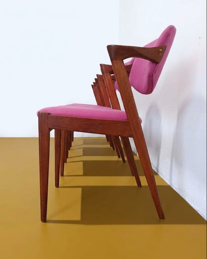 4 Sedie Kai Kristiansen Model Z n.42 Teak Ristoffate | 91vnt-kai