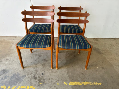Set 4 Sedie Model 321 teak e quercia design danese vintage anni 60 | fz10660