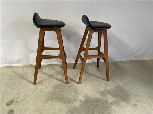 Sgabelli coppia Erik Buck vintage design danese anni 60 [j43459] misure su richiesta