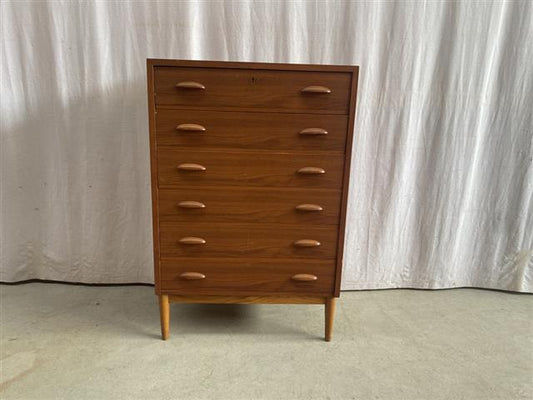 Cassettiera vintage design danese anni 60 [j44095] misure su L.70 H.104 P.42