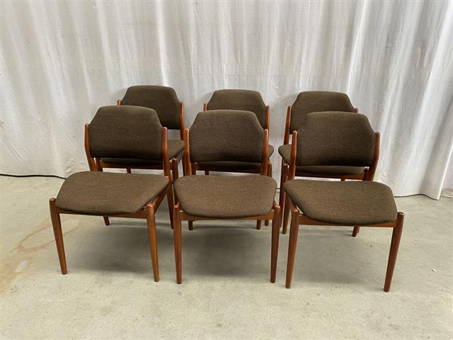 Sedie Arne Vodder design danese vintage [j44269] misure da richiedere