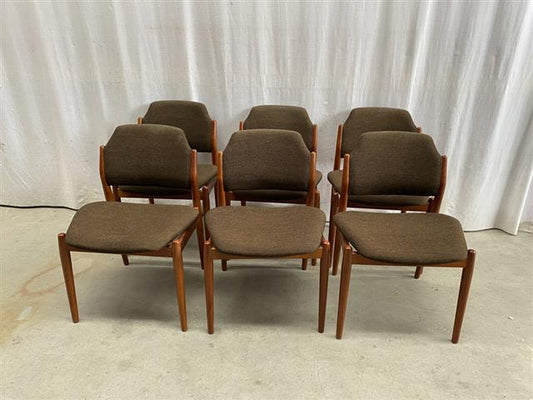 Sedie Arne Vodder design danese vintage [j44269] misure da richiedere