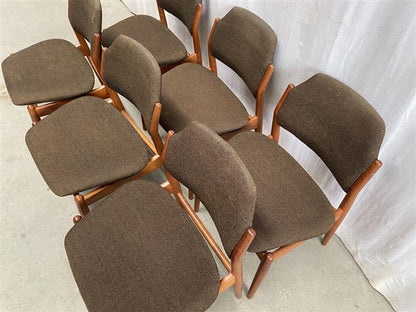 Sedie Arne Vodder design danese vintage [j44269] misure da richiedere