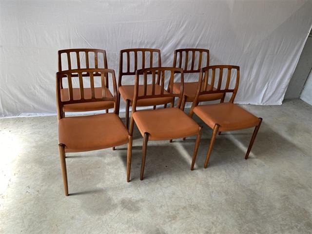 Sedie N.O. Moller design danese vintage anni 50 [j41232]