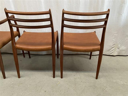 Sedie N.O. Møller vintage design danese anni 60 [j42636] misure da richiedere