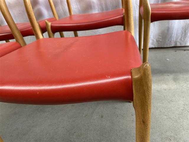 Sedie N.O. Moller design danese vintage anni 50 [j41755]