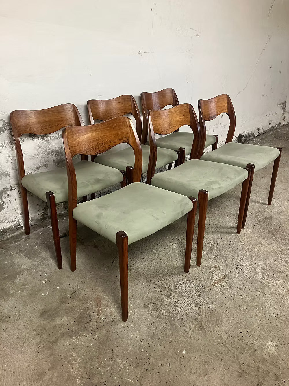 Sedie "Model 71" No Møller design danese vintage anni 60 [ck2006] misure da richiedere